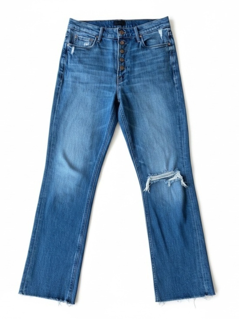 Mother Pixie Dazzler High Rise Ankle Fray Jeans